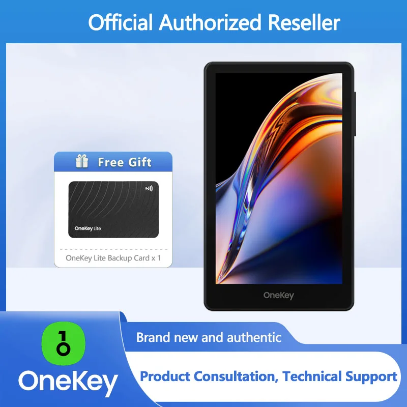 Crypto Hardware Cartera Almacenamiento en frío 4 Chip seguro EAL 6+ Pantalla táctil IPS de 3,5 pulgadas con espacio en aire Cámara OneKey Pro HD Huella digital