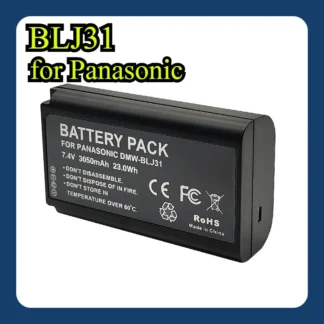 Batería BLJ31 de 3050mAh para Panasonic LUMIX S1, alimentación de iones de litio de repuesto de DMW-BLJ31GK de alta capacidad con carga rápida