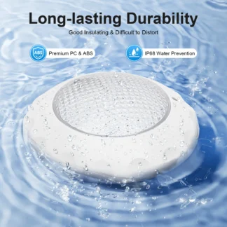 Luz LED para piscina con mando a distancia, 45W, RGB, multicolor, LED subacuático para exteriores, IP68, lámpara impermeable, CA 12V