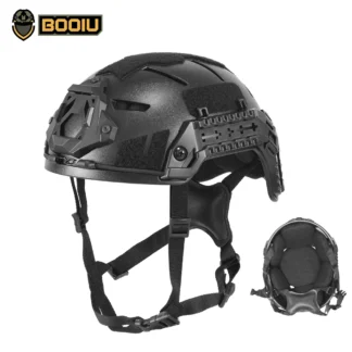 BOOIU-casco táctico ABS para niños, casco para circunferencia de la cabeza, 50-55cm, deporte al aire libre, CS, montar, Airsoft, equipo de protección
