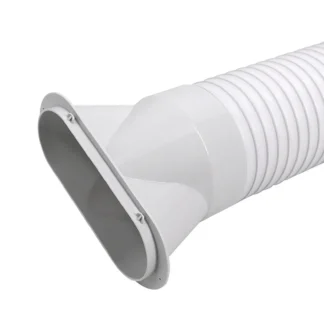 Adaptador de manguera de escape de aire acondicionado, resistente, fácil de instalar para aire acondicionado móvil, conector de manguera portátil, boca plana