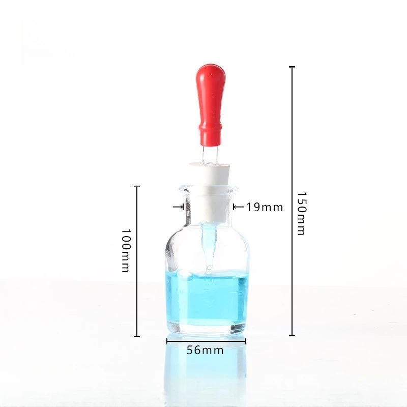 Botella cuentagotas alcalina transparente de 125 ml con punta de goma - JVLAB cuentagotas de líquido de plástico aceite esencial laboratorio manualidades DIY