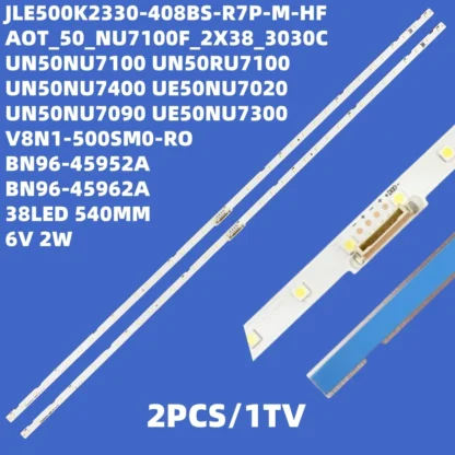Tiras LED(2) para Samsung UE50NU7025 UE50NU7025K UN50NU7100 UE50NU7100 UE50NU7400 UN50NU7400 UE50NU7020 UE50NU7020W UE50NU7090U