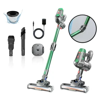 Aspirador de mano inalámbrico, antienredos, desmontable, fuerte succión, 180 ° limpieza, utilizada para pelos de mascotas y alfombras.