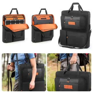 Estuche de transporte de Panel Solar, organizador de Panel Solar de viaje acolchado impermeable, bolso de hombro de protección portátil de gran capacidad