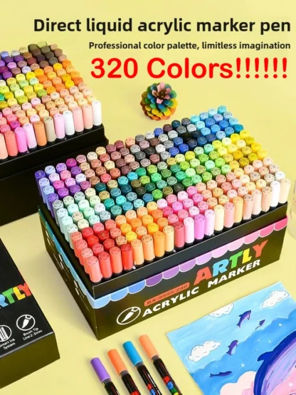 TouchColor 192/240/320 colores directos marcadores acrílicos líquidos lavables punta suave papelería PK Languo Guangna material escolar de arte
