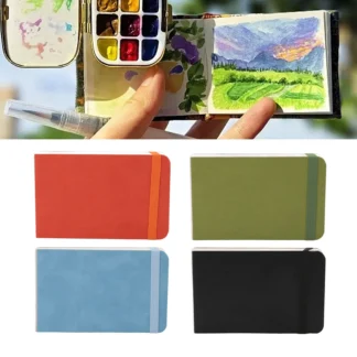 Cuaderno de bocetos de acuarela de 30 hojas, papel de acuarela portátil de 300GSM, libro diario de viaje, cuaderno de pintura de grano fino de 14X9cm