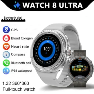 Reloj DT Original 8 Ultra inteligente 46mm hombres GPS seguimiento NFC reproducción de vídeo reloj inteligente rastreador de salud BT llamada reloj inteligente 2025