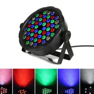 Luz LED de escenario RGB 54x3W 54LED DMX512 iluminación de fiesta de Navidad activada por sonido para Club de vacaciones DJ Disco Bar 2026 espectáculo de Año Nuevo