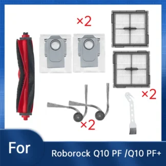 【¡Liquidación-¡Venta!】8 Uds. Bolsa de polvo con almohadilla de filtro HEPA de Cepillo Lateral de rodillo para Roborock Q10 PF/Q10 PF + accesorios para Robot barredor