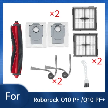 【¡Liquidación-¡Venta!】8 Uds. Bolsa de polvo con almohadilla de filtro HEPA de Cepillo Lateral de rodillo para Roborock Q10 PF/Q10 PF + accesorios para Robot barredor