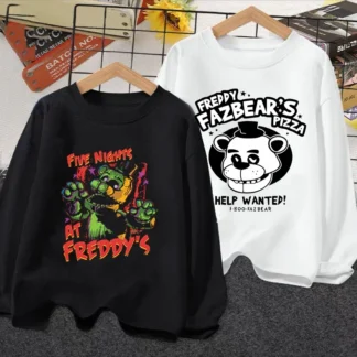 Camisetas de manga larga para niños de Five Nights At Freddys, camisetas de Anime FNAF, ropa de algodón a la moda para niños, camiseta interior, regalo de cumpleaños