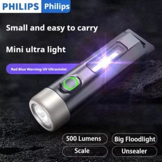 Philips Mini Linterna SFL1121 - Alta intensidad, ultrabrillante, autodefensa, emergencia exterior, portátil
