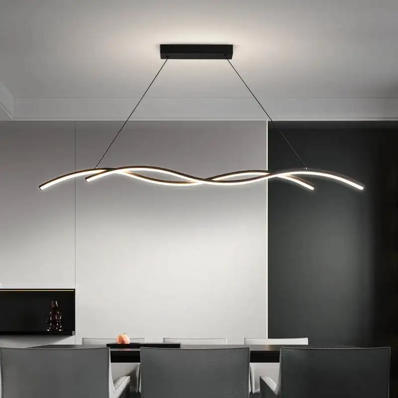 Luces colgantes Led blancas y negras para restaurante, candelabro moderno minimalista para Hotel, Bar, restaurante, decoración interior del hogar, lámpara de iluminación