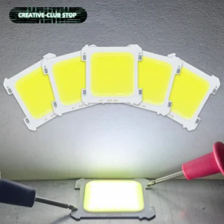 Chip LED COB de 5-15W con luz blanca brillante, minillavero portátil USB, linterna de bolsillo para exteriores, luz de Camping, 5 piezas