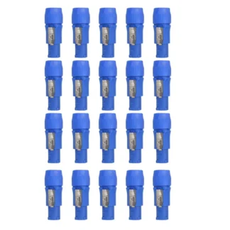 A003 20 piezas conector Powercon de CA de 3 pines enchufe macho NAC3FCA NAC3FCB Cable de CA 20A 250V adaptador de enchufe de alimentación para luz de escenario(A)