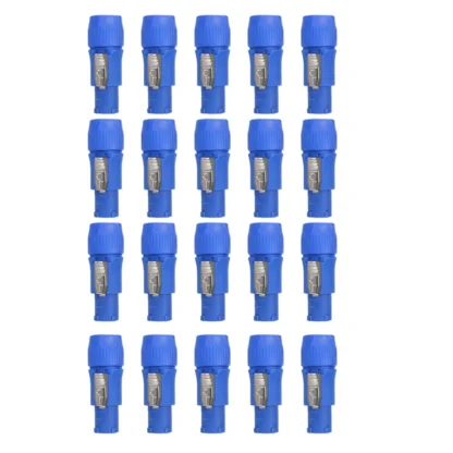 A003 20 piezas conector Powercon de CA de 3 pines enchufe macho NAC3FCA NAC3FCB Cable de CA 20A 250V adaptador de enchufe de alimentación para luz de escenario(A)