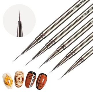 Pincel de pintura de delineador de uñas francés, Gel UV de 6/9/12/15/18mm, líneas alargadas ultrafinas, pincel de dibujo de uñas, herramientas de manicura DIY