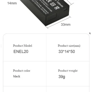 Batería de repuesto EN-EL20 de 1020mAh para cámara Digital Nikon 1 J1 J2 J3 J4 J5 S1 S2 S3 AW1 V1 V2 V3, completamente decodificada
