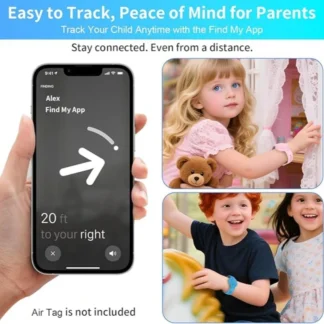 Pulsera impermeable de silicona para AirPods AirTag: funda protectora antipérdida, ajuste perfecto para niños y adultos