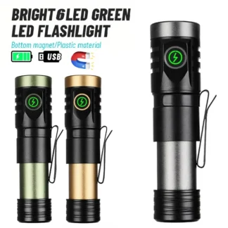 Nueva Mini linterna LED de 2000LM, antorcha de aleación de aluminio ultrabrillante con imán trasero, carga tipo C, lámpara de caza para acampar al aire libre