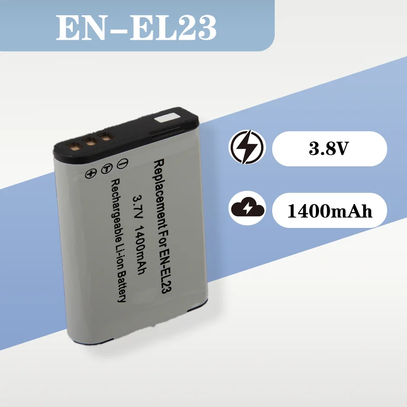 3.8V 1400mAh EN - EL23 Li - Batería de iones para cámaras digitales Nikon - Compatible con P610s, P600, S810c, P900S