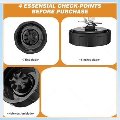 -Luchilla de repuesto A60I SS101 de 7 aletas para Ninja, piezas de repuesto de licuadora para SS100, SS300, SS351, SS400, SS401, CO351B