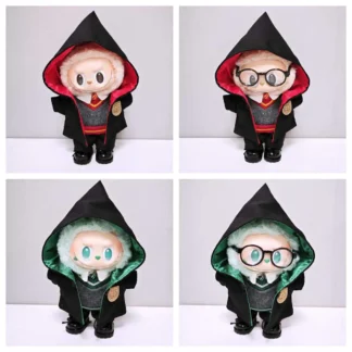 Ropa para Labubu Cool Magic Academy, conjunto de capa con capucha, accesorios de ropa adecuados para muñecas de 15 Cm, 17 Cm de 1a a tercera generación