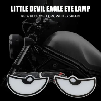 Nuevas luces LED únicas, luces DIY para motocicleta, luces de medio círculo, piezas de decoración universales modificadas para motocicleta Devil's Eye