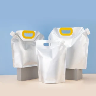 StoBag, embalaje de líquidos de papel de aluminio personalizado, bolsas con boquillas para beber, bolsa grande para almacenamiento de bebidas, jugo de cerveza, portátil