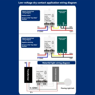 BAAZ HOT ~ Tuya WiFi inteligente módulo de interruptor de contacto seco 10A hogar Universal DIY relé de interruptor funciona con Smart Life DC 8-40V