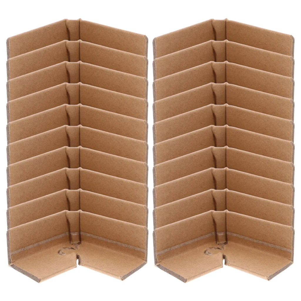 Protector de esquina de papel con cerradura de 20 piezas, protectores de cartón, marco, paquete de envío de borde, caja de cartón, Protector de borde, esquina de embalaje