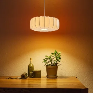 Lámpara colgante de seda nórdica, luz colgante de colina moderna para sala de estar, dormitorio, decoración de restaurante, accesorios de iluminación colgantes de tela LED