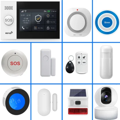 Sistema de alarma para el hogar inteligente PGST 4G Tuya, juego de combinación de alarma de seguridad para el hogar inalámbrica WiFi 433MHz
