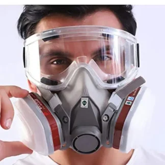 Mascarilla de Gas tipo 6200, respirador Industrial para pulverización de pintura de media cara con gafas protectoras, traje de seguridad, reemplazo de filtro de trabajo