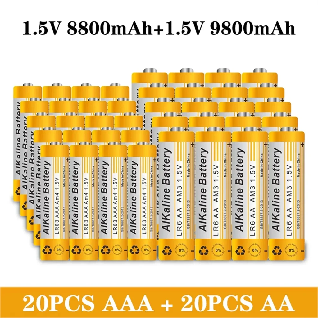 Batería alcalina de 1,5 V AA 9800mAh AAA 8800mAh para juguete con luz Led, cámara Mp3, Flash, maquinilla de afeitar, reproductor de CD, ratón inalámbrico, teclado, auricular