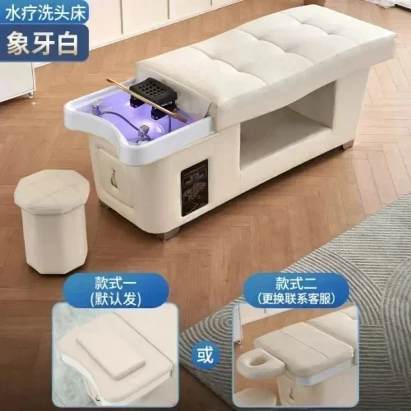 Silla de champú japonesa, cabezal de Spa, fumigación, circulación de agua, equipos de peluquería, silla Lettino Massaggio, muebles-ERD8
