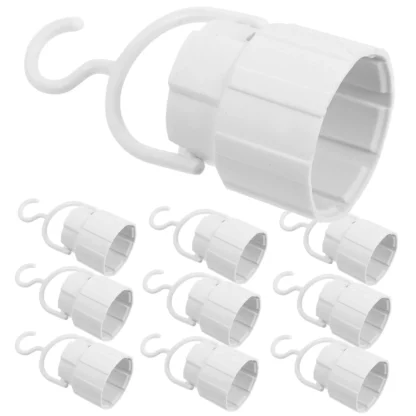 Portalámparas de emergencia B22, adaptador de enchufe de lámpara recargable con gancho para tienda de campaña, portalámparas de acampada, 10 Uds.