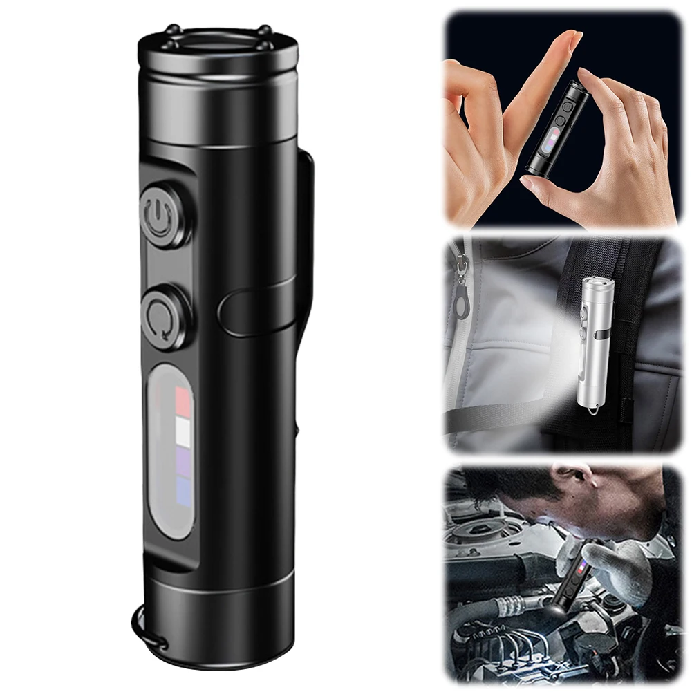 Antorcha táctica LED recargable con 3 modos, minilinterna de bolsillo, linterna táctica LED para faro, emergencias de acampada al aire libre