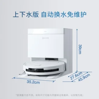 Ecovacs Deebot T50 Pro Robot aspirador y trapeador inteligente, potente succión de 150000 Pa, 70 ° C Lavado automático de fregona con agua caliente