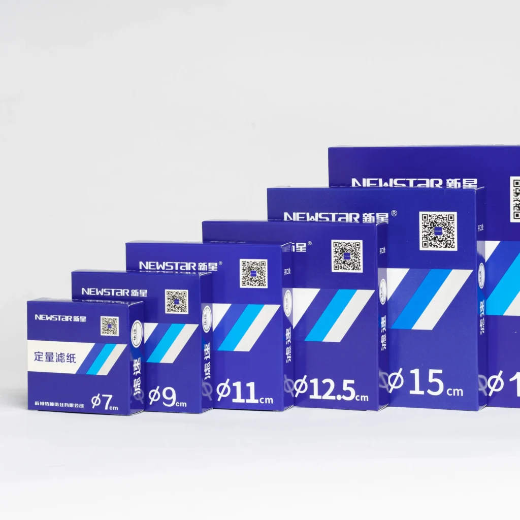 Papeles de filtro cuantitativos sin aspas de laboratorio, 100 unidades por paquete, equivalente a doble anillo, grado 201, velocidad rápida, 7cm, 9cm, 11cm, 12,5cm, 15cm