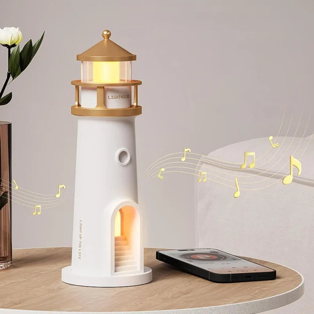 Luz nocturna decorativa con forma de faro para regalo de sala de estudio