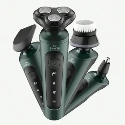 Afeitadoras eléctricas 9D para hombres, maquinilla de afeitar eléctrica resistente al agua, uso en seco y húmedo, máquina de afeitar rotativa con batería recargable