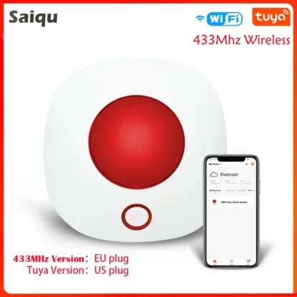 Sirena de alarma inalámbrica para interiores, sistema de alarma GSM, 110dB, WiFi, Tuya, luz de sonido, Flash estroboscópico, altavoz de alto decibelio