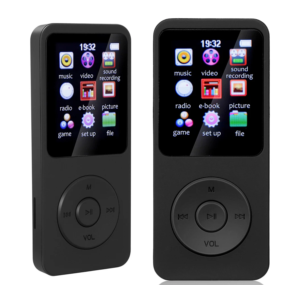 Reproductor de MP3 tipo C, reproductor de música HiFi sin pérdidas, Compatible con Bluetooth 5,0, altavoz incorporado, compatible con Radio FM, grabación de libros electrónicos para niños