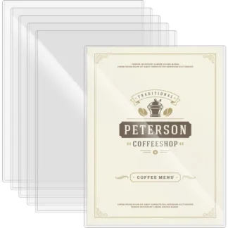 Protector de impresión rígida de 8,5x11 pulgadas, protector de página de papel de plástico transparente rígido de carga superior, protector de página de plástico transparente para fotos, 6 uds.