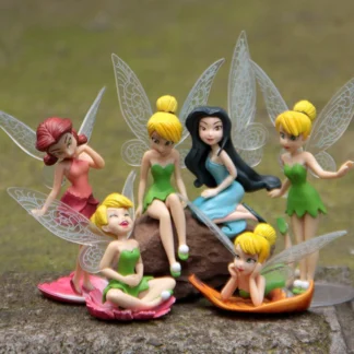 6 unids/set Anime Tinkerbell cuentos de hadas niñas Tinker Bell PVC figuras de acción Juguetes