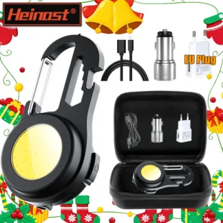 Mini linternas LED portátiles con llavero, batería de gran capacidad de 500mAh, luces de Camping superbrillantes recargables tipo C