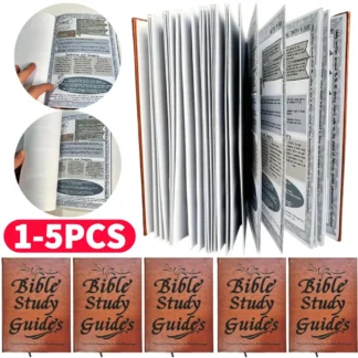 Guía de resumen de libros de la Biblia, 1-5 uds., con notas de escritura y reflectos de oración, guía de estudio de la Biblia, libro de la Biblia para hombres y mujeres, regalos