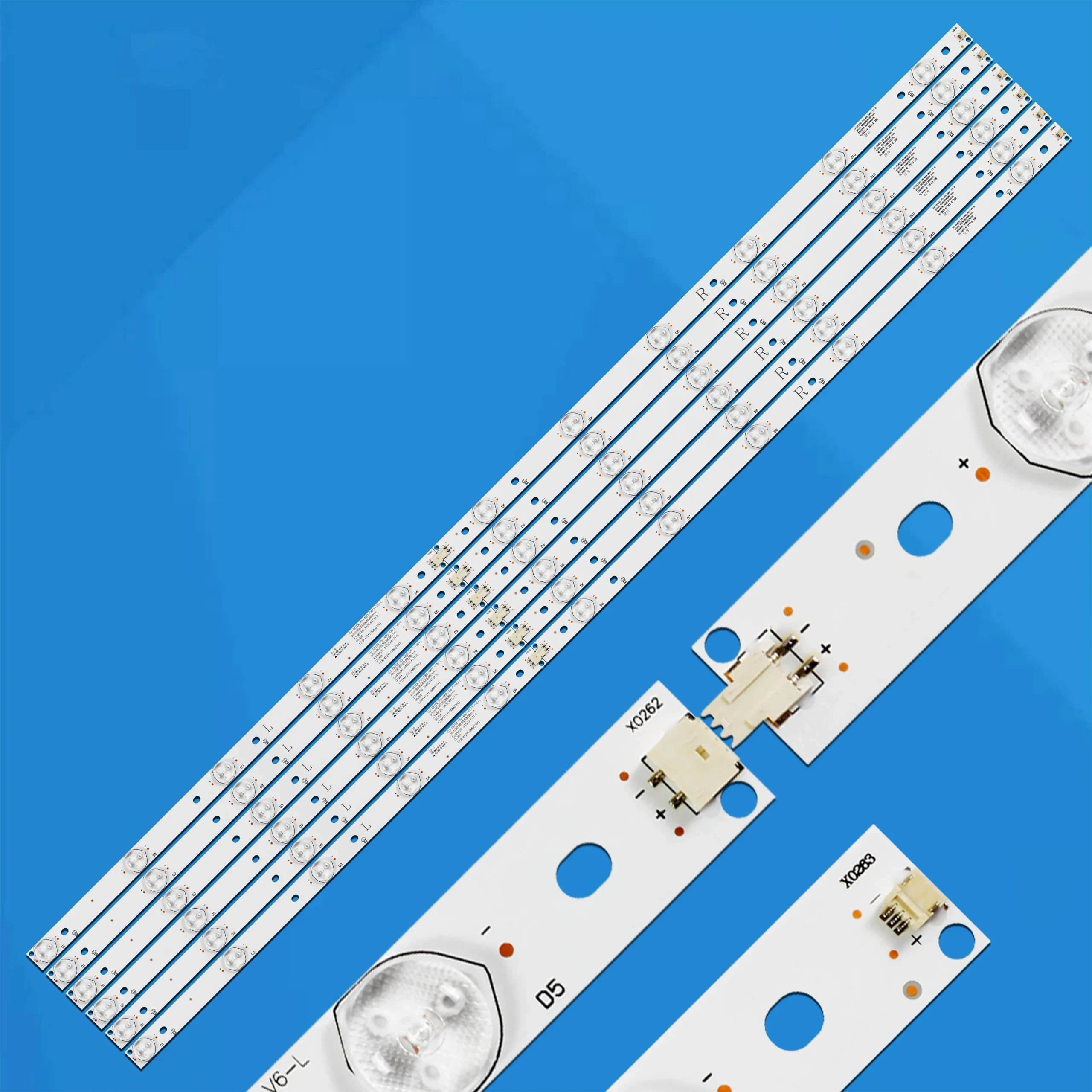 Para GJ-DLEDII P5-480-D611-V6-R/L 48E5CHR LE48A33S LE48D1452 Le48d1452/20 48PFG5000 48PFG5100 EVTLBM480P1101-T-1 Tira de LED